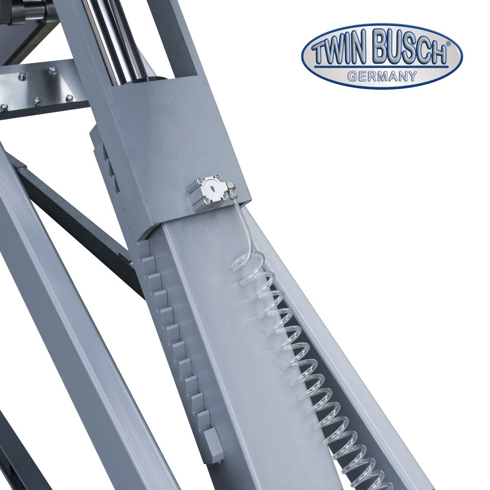 Twin Busch MOT Scissor Lift 5.0t Flush Mounted with Play Detector TWSA-50U-400-G view 3