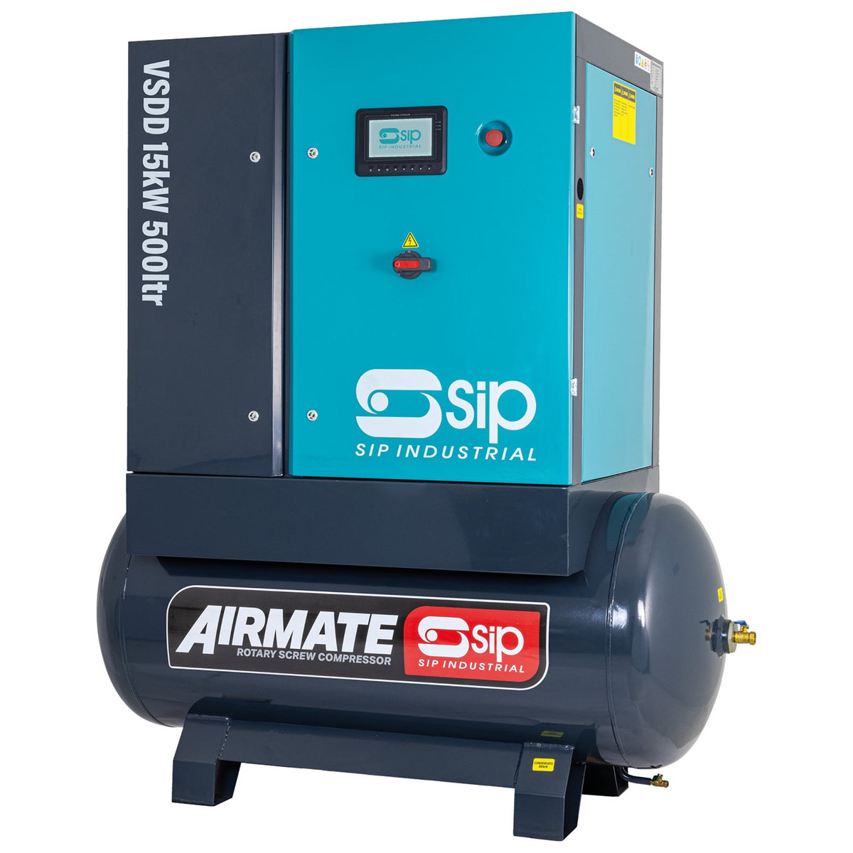 SIP VSDD 15kW 10bar 500ltr 400v Rotary Screw Compressor view 3