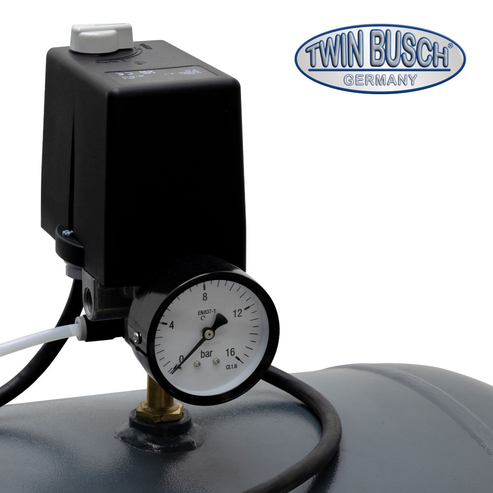 Twin Busch Air Compressor 500 Litre 3 Cylinder 400V TWKL-500-10/3 view 3