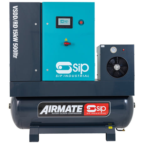SIP VSDD/RDF 15kW 8bar 500ltr Rotary Screw Compressor with Dryer & Filter view 2