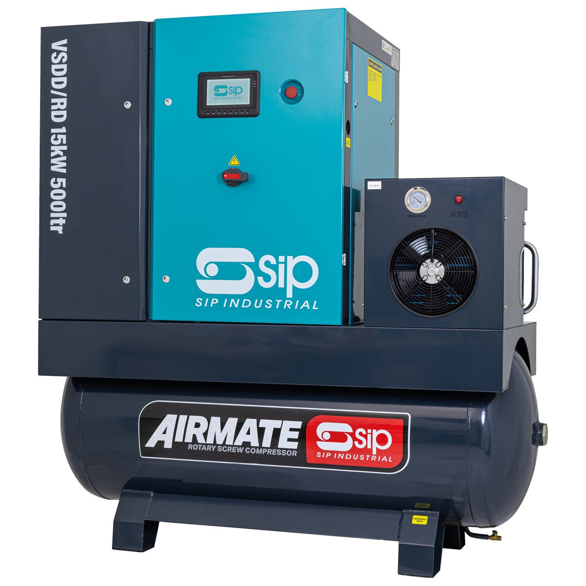 SIP VSDD/RDF 15kW 10bar 500ltr Rotary Screw Compressor with Dryer & Filter view 3
