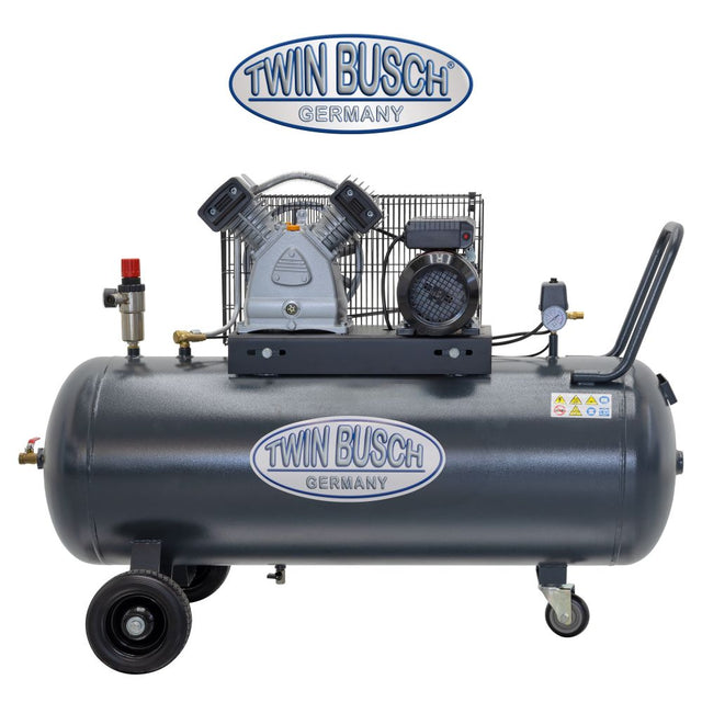 Twin Busch Air Compressor 200 Litre 230V TWKL-200-10/2