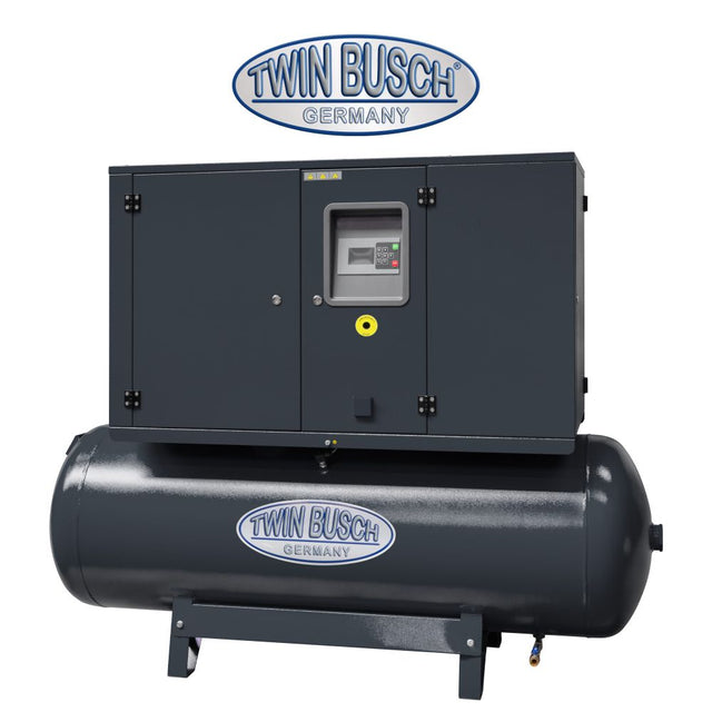 Twin Busch Screw Compressor 500 Litre 7.5kW TWKL-500S