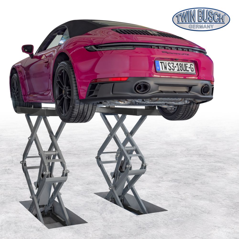 Twin Busch In Ground Scissor Lift 3.0t Flush Mounted TWS3-18UE-G