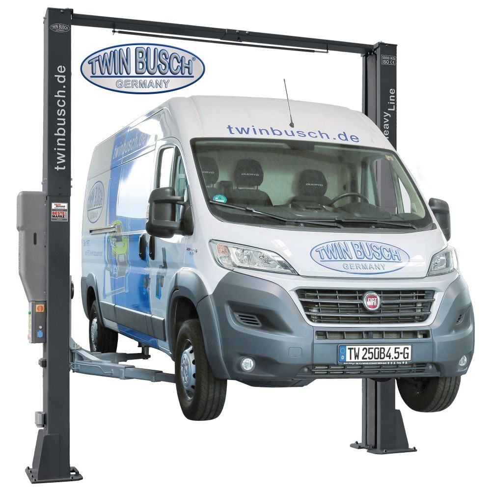 Twin Busch Clear Floor 2 Post Lift 5.0t Heavy Line TW250B4.5-G