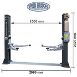 Twin Busch 2 Post Lift 4.2t Garage Model Low Ceiling TW242GE-230-G view 2