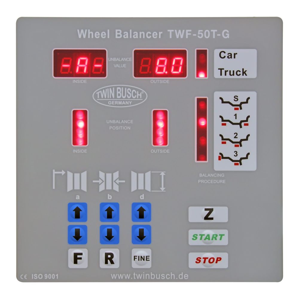 Twin Busch Truck Wheel Balancer with Pneumatic Lift TWF-50T-G view 2