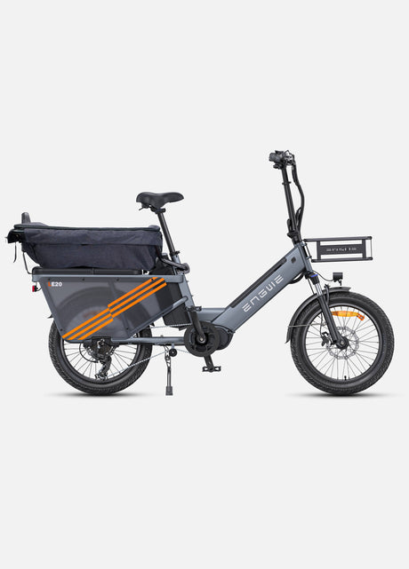 Engwe LE20 Mid-drive Torque Sensor Step-Thru Cargo Bike SKU LE20192GY