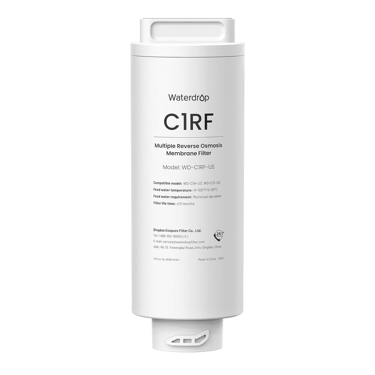 Waterdrop Filter for Waterdrop C1S & C1H Reverse Osmosis System SKU WD-2C1RF