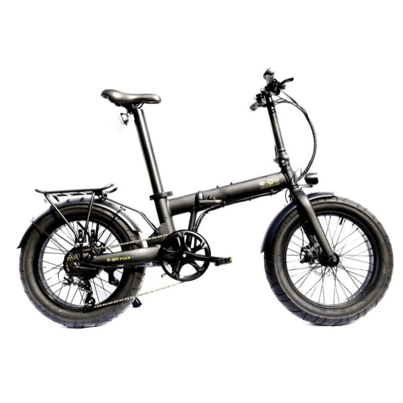 E-Go Max+ Electric Folding Bike w/Rear Racks Bundle 250W SKU EGO-3