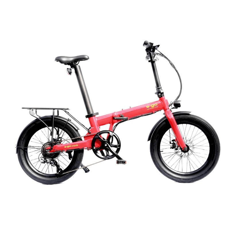 E-Go Max Electric Folding Bike w/Rear Racks Bundle 250W SKU EGO-7