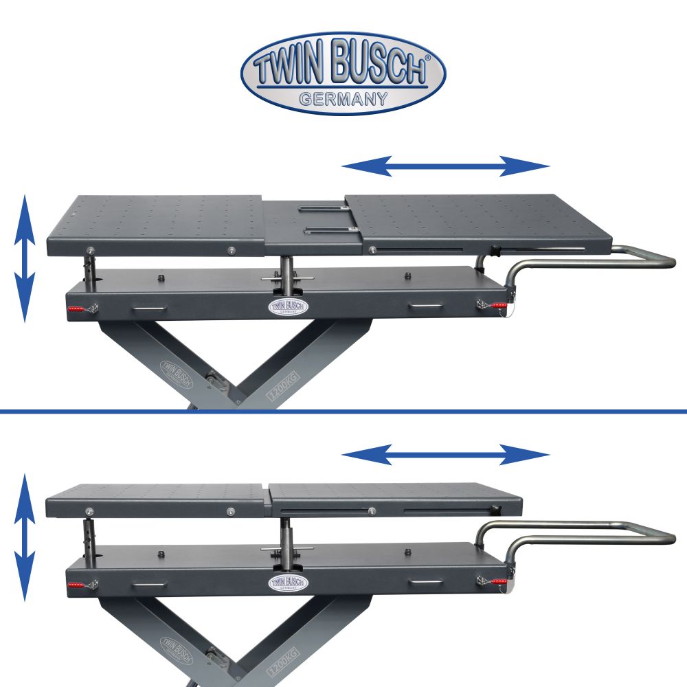 Twin Busch Professional Scissor Lift Table 1200kg EV Battery Lift TWSH12-18-G view 2
