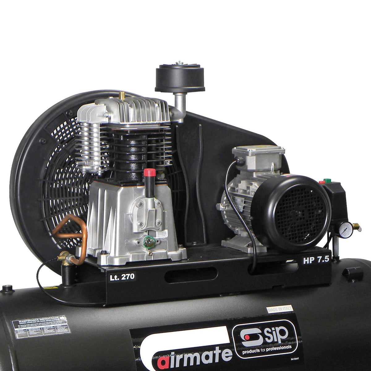 SIP TN7.5/270 270ltr Belt Drive Compressor view 2