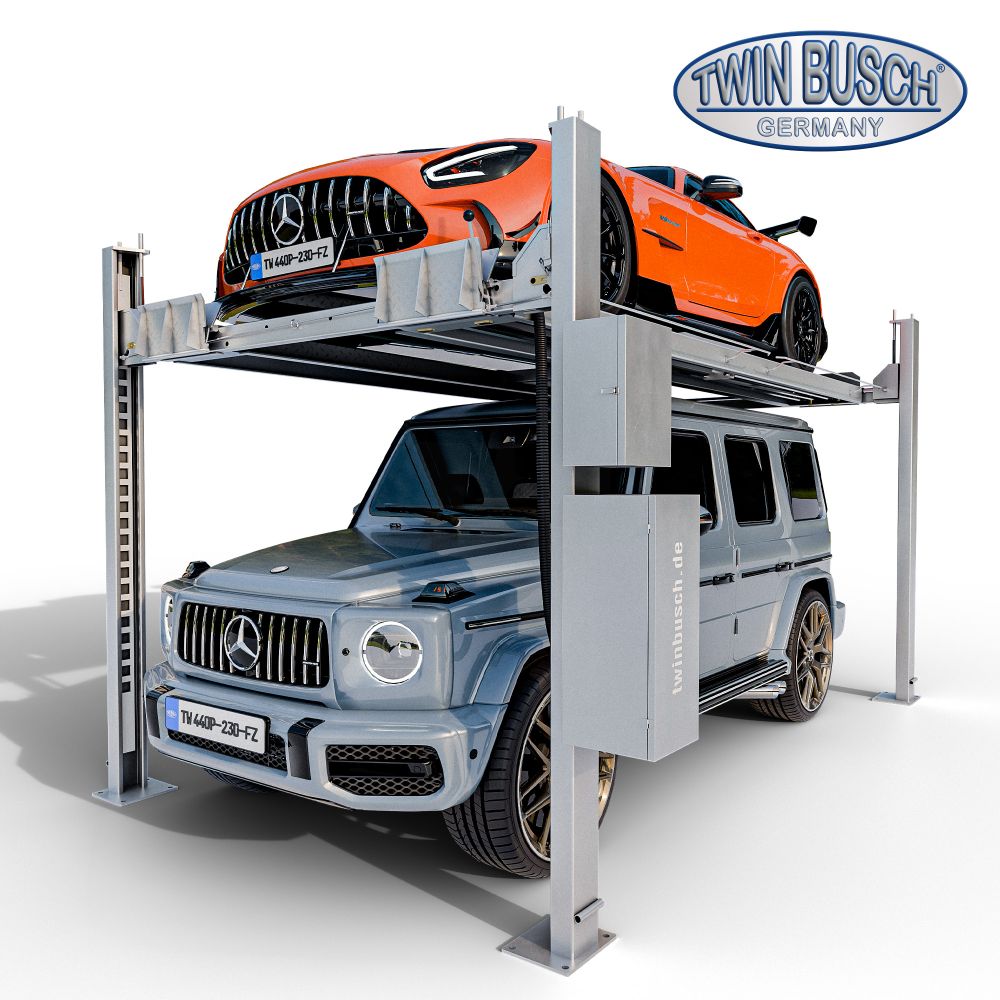 Twin Busch 4 Post Parking Lift 4.0t Galvanised Outdoor TW440P-230-FZ view 2