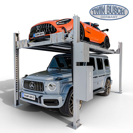 Twin Busch 4 Post Parking Lift 4.0t Galvanised Outdoor TW440P-230-FZ view 2