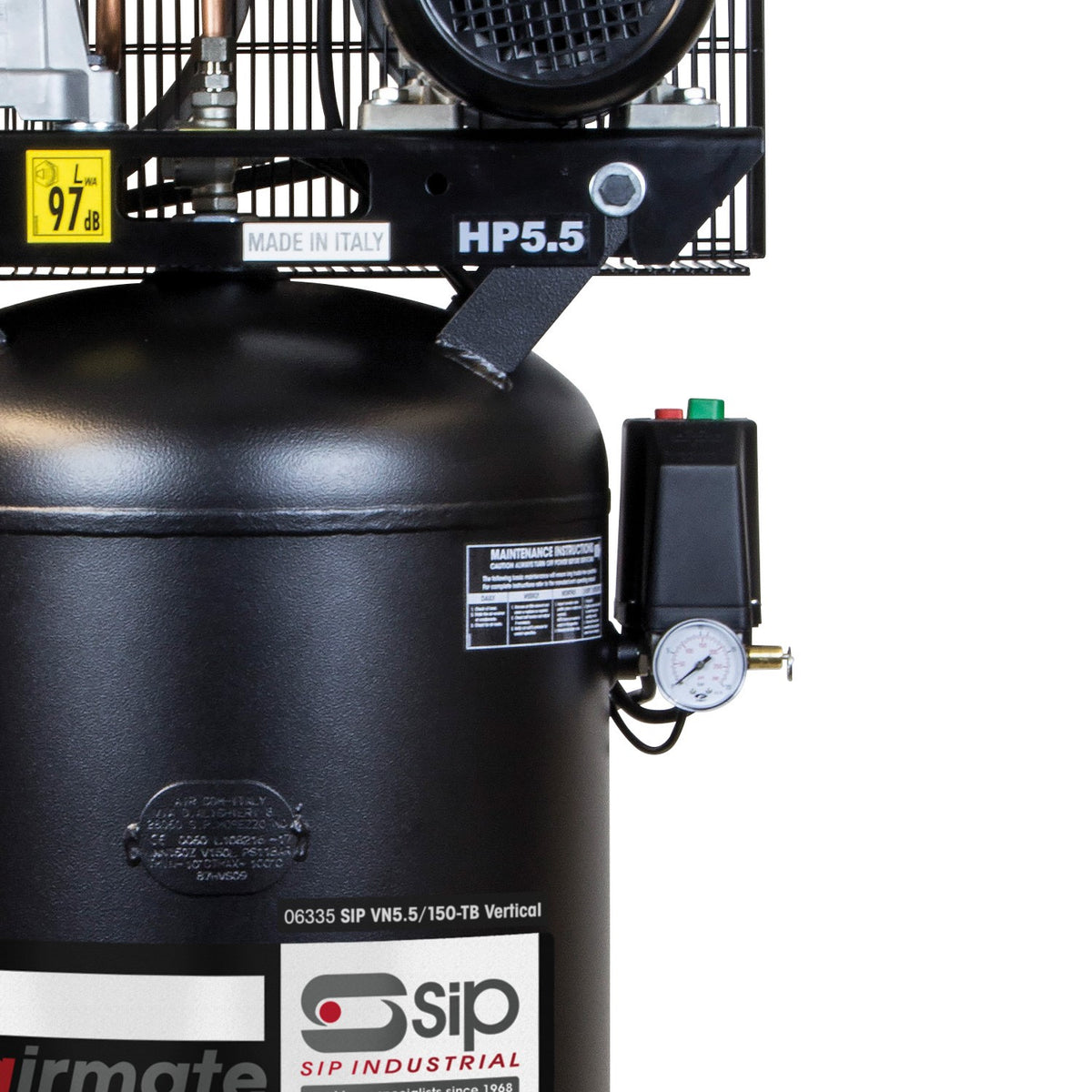 SIP VN5.5/150-TB 150ltr Vertical Belt Drive Compressor view 3