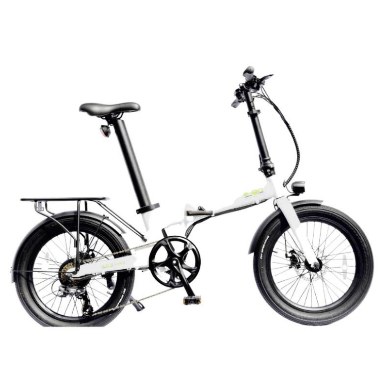 E-Go Max Electric Folding Bike w/Rear Racks Bundle 250W SKU EGO-7