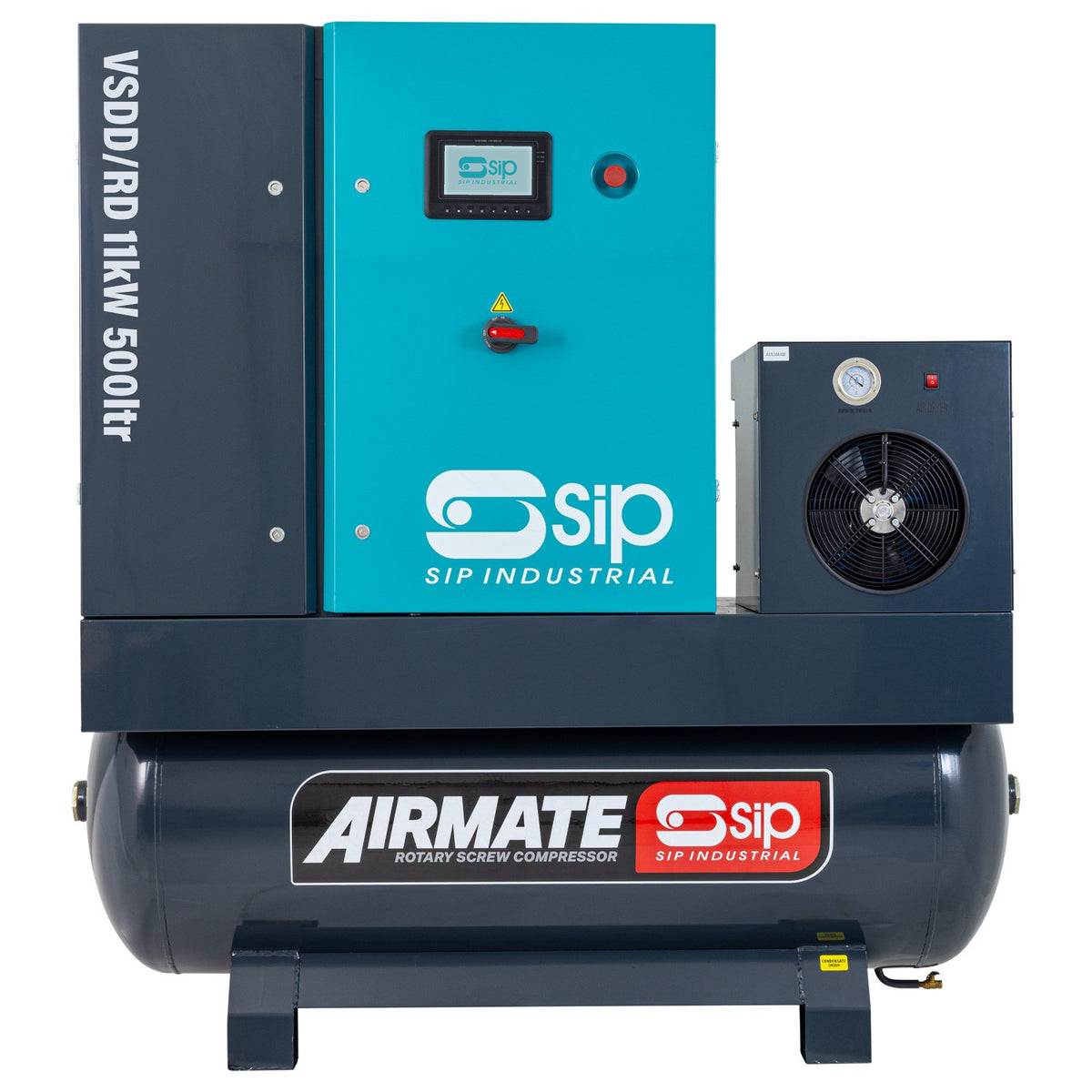 SIP VSDD/RDF 11kW 10bar 500ltr 400v Rotary Screw Compressor with Dryer & Filter view 3