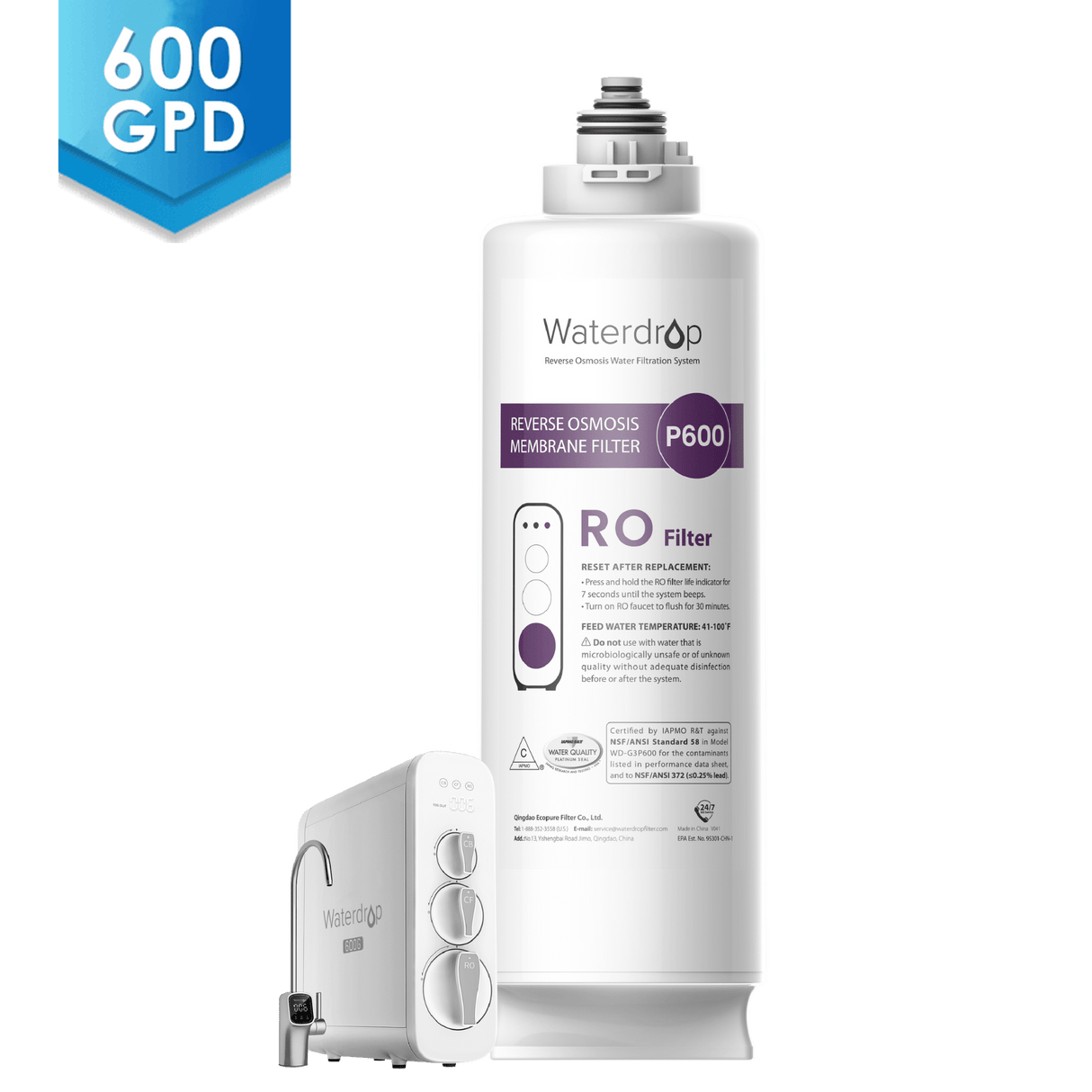 Waterdrop Reverse Osmosis System SKU WD-G3P600-RO