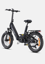 Engwe L20 3.0 Pro Mid-drive Motor Full Suspension Compact E-bike SKU UKL2030PROBK