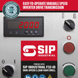 SIP Industrial F32-ID Vari-Speed 2.2kW 400v Floor Pillar Drill view 2