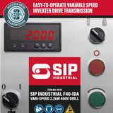 SIP Industrial F40-IDA Vari-Speed 2.2kW 400v Floor Pillar Drill view 2