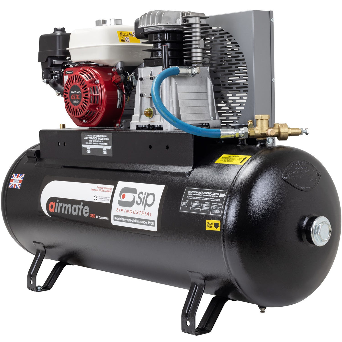 SIP ISHP5.5/150 Industrial Petrol Compressor view 3