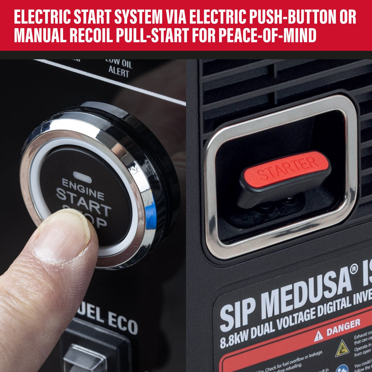 SIP MEDUSA® ISG8800 8.8kW Dual Voltage Digital Inverter Generator view 4