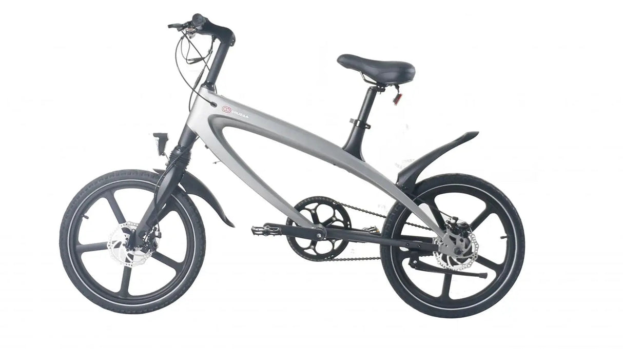 Cruzaa Electric Bike 240W City E-Bike Carbon Black Bluetooth Speakers SKU E-BYKE-BLACK