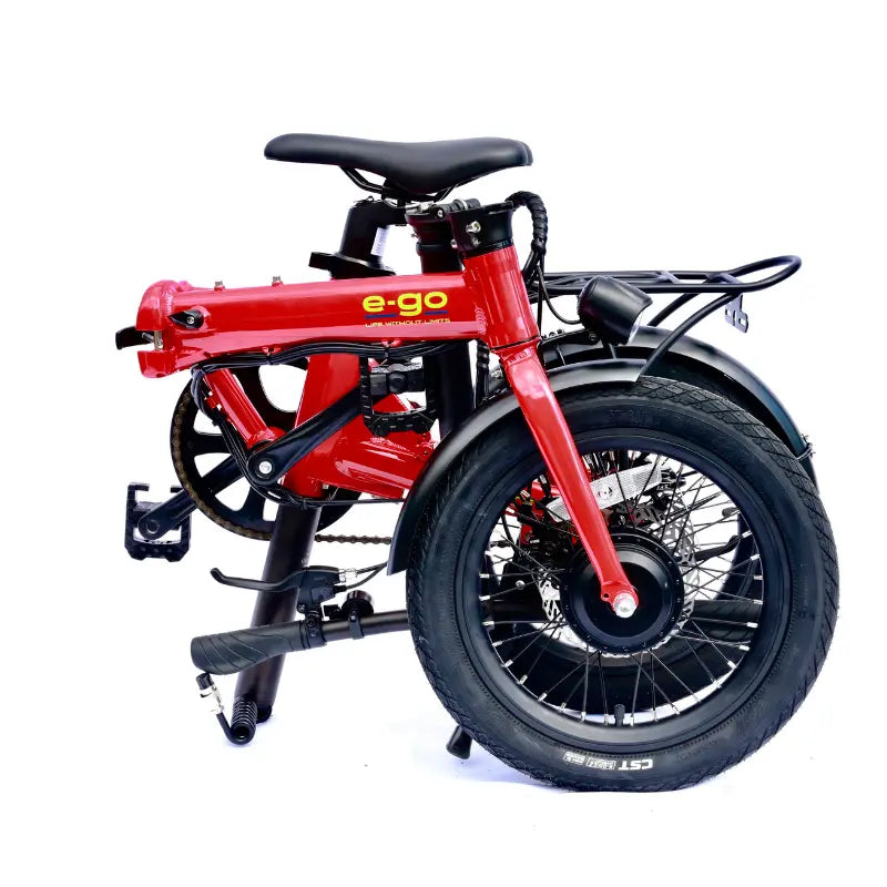 E-GO Bike Lite Folding 250W Electric Bike w/ Rear Rack SKU E-LFRR