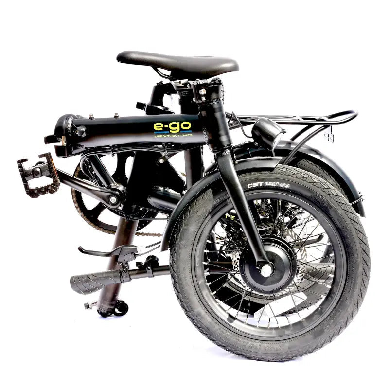 E-GO Bike Lite Folding 250W Electric Bike w/ Rear Rack SKU E-LFRR