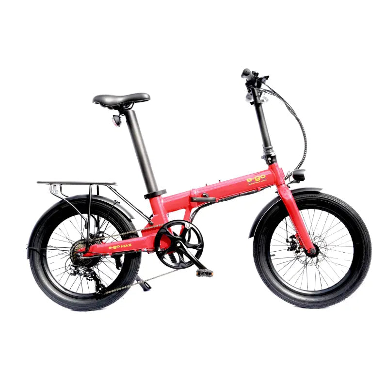 E-GO Bike MAX Folding Electric Bike w/ Rear Rack SKU E-MFRR