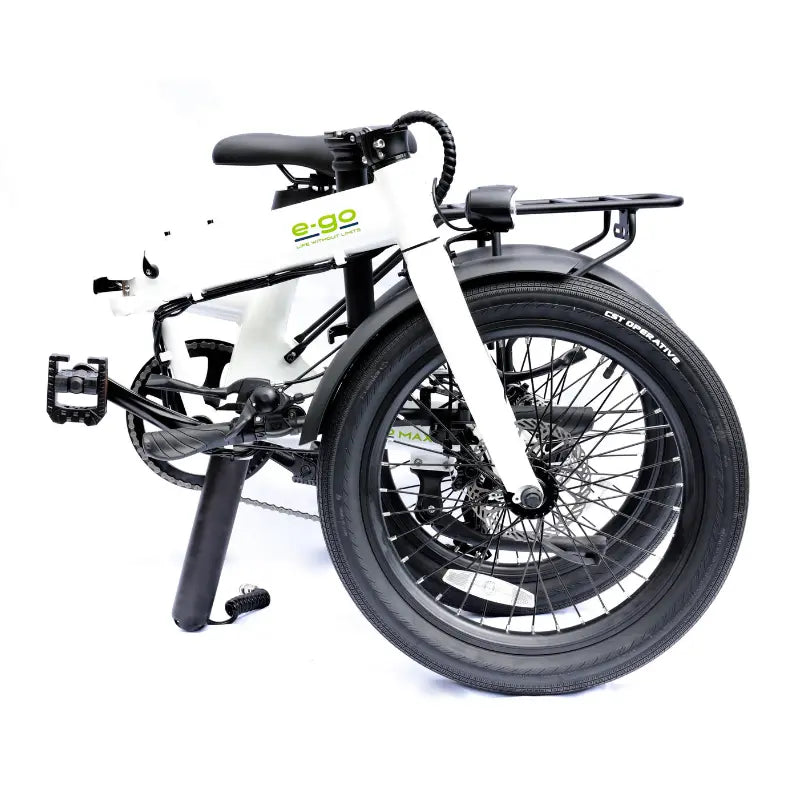 E-GO Bike MAX Folding Electric Bike w/ Rear Rack SKU E-MFRR