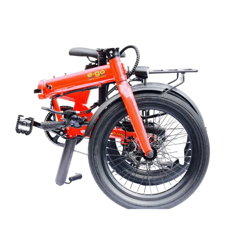 E-GO Bike MAX Folding Electric Bike w/ Rear Rack SKU E-MFRR