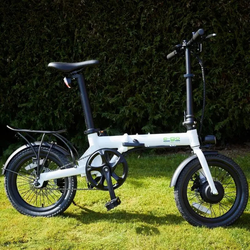 E-GO Bike MAX Folding Electric Bike w/ Rear Rack SKU E-MFRR