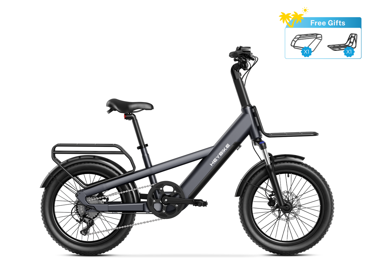 Heybike Compact Sport Cargo Bike SKU EC-Compact-Sport-G