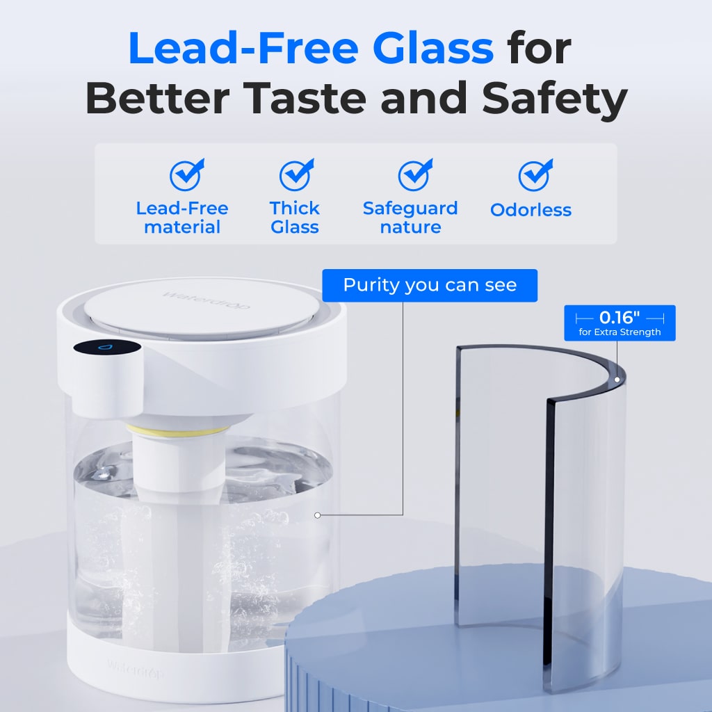 Waterdrop Glass Electric Water Filter Dispenser SKU WD-ED12W