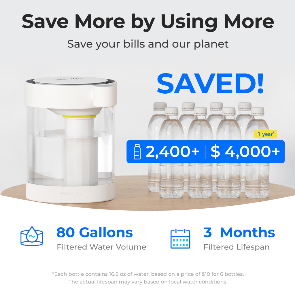 Waterdrop Glass Electric Water Filter Dispenser SKU WD-ED12W