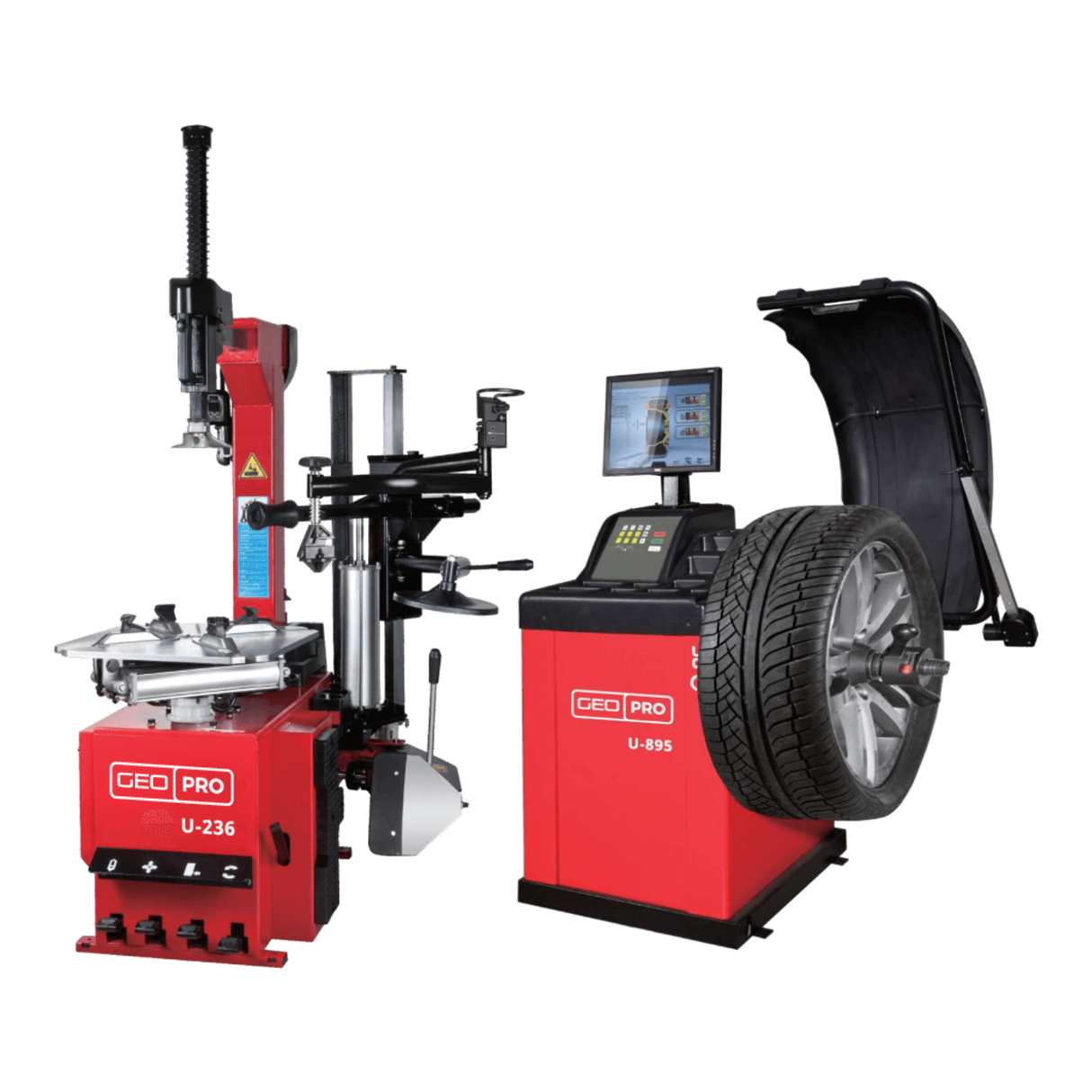 GEO U236 Fully Automatic Tyre Machine and PRO U895 Fully Automatic Wheel Balancer Combos SKU GEO213 & GEO167