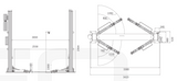 Garage Equipment 4 Tonne Electric Release 2 Post Car Lift SKU GEO037
