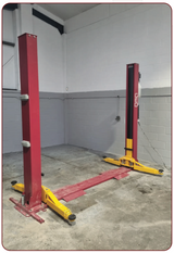 Garage Equipment 4 Tonne Electronic Release H Frame 2 Post Lift SKU GEO202