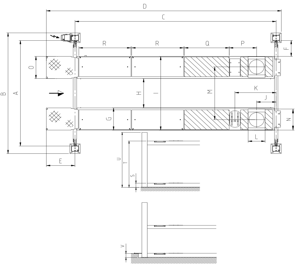 Stenhoj Major 4026 4 Post ATL MOT Lift 4026-47ATL