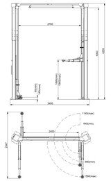 Stenhoj Magnat 40, 4T 2 Post Baseless Lift Asymmetric