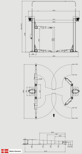 Stenhoj Maestro 2.65F 2 Post Lift Premium Construction