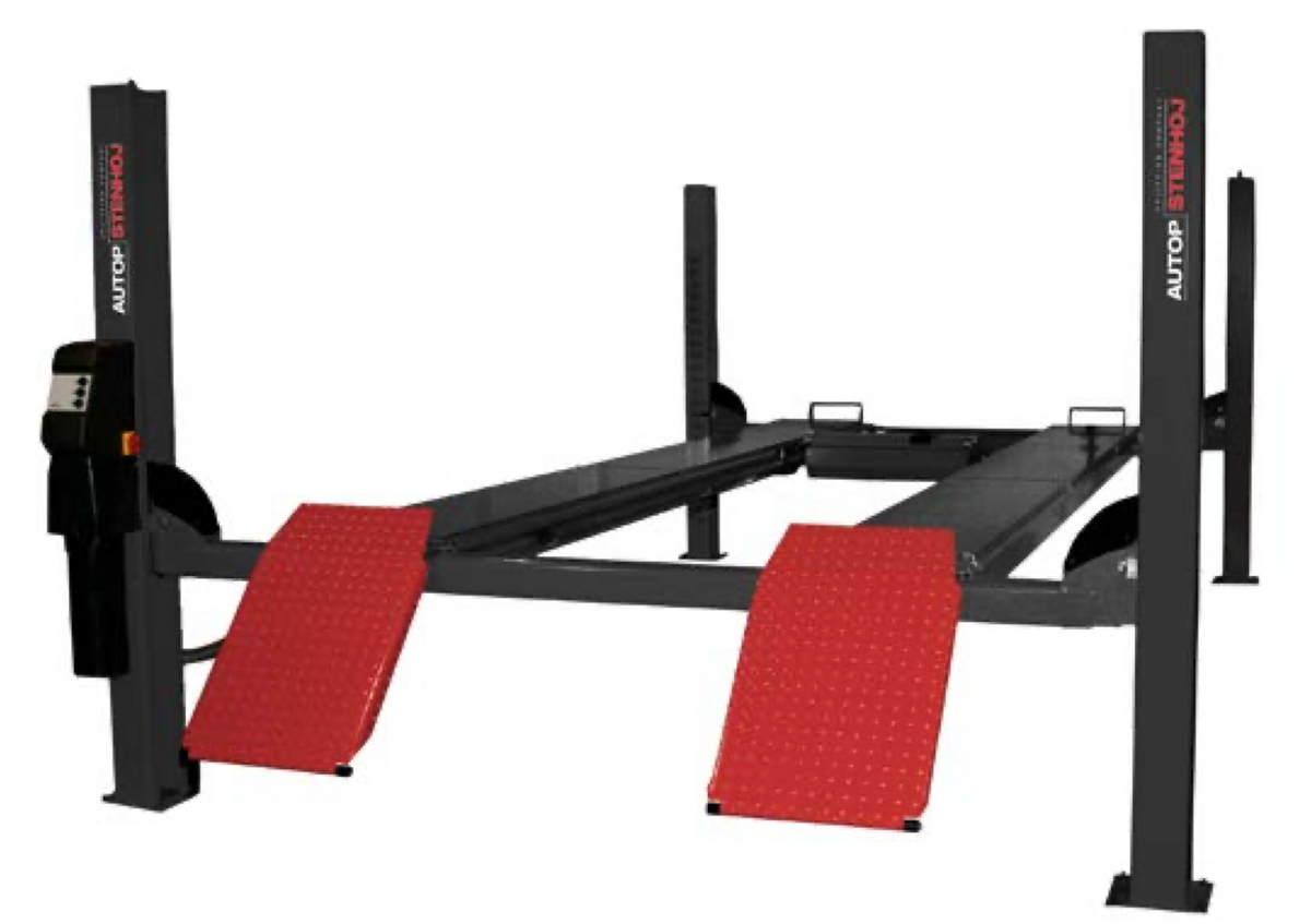 Stenhoj Major 4030 Wheel Alignment Four Post Lift Electro-Hydraulically Operated