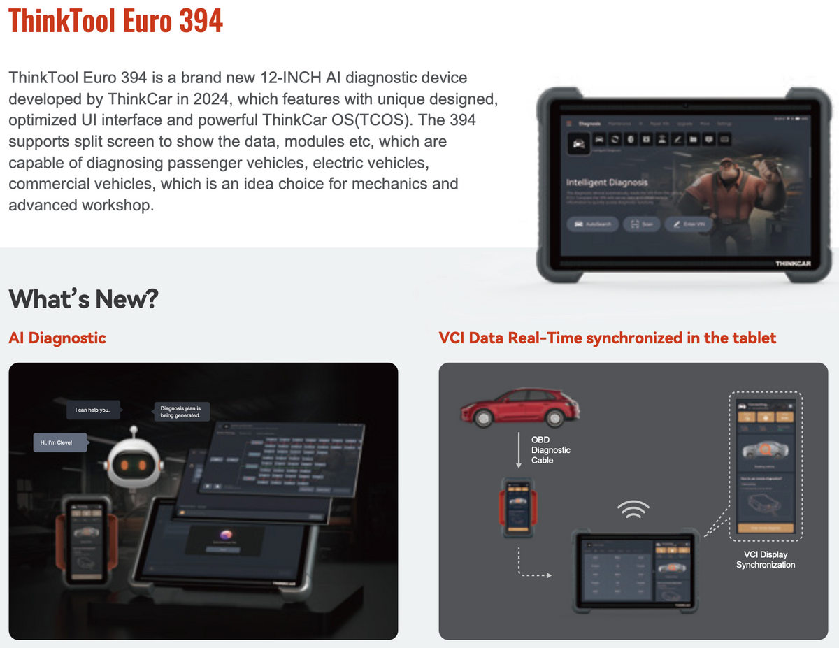 Thinkcar THINKTOOL Euro 394