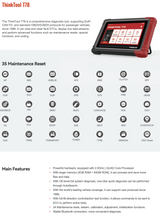 Thinkcar THINKTOOL T78, 7" Display, Bluetooth Diagnostic Tool TKT78