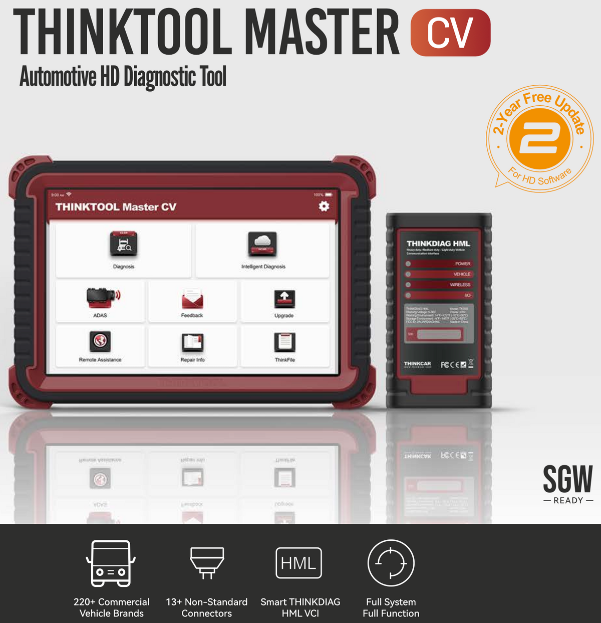 Thinkcar Thinktool Master Commercial Vehicle Diagnostic 10" TKT04CV