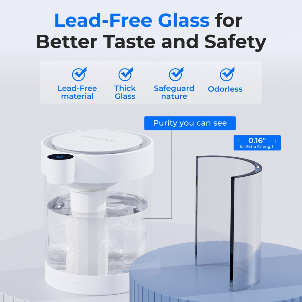 Waterdrop Lead-Free Glass Water Filter Dispenser SKU WD-ED10TW