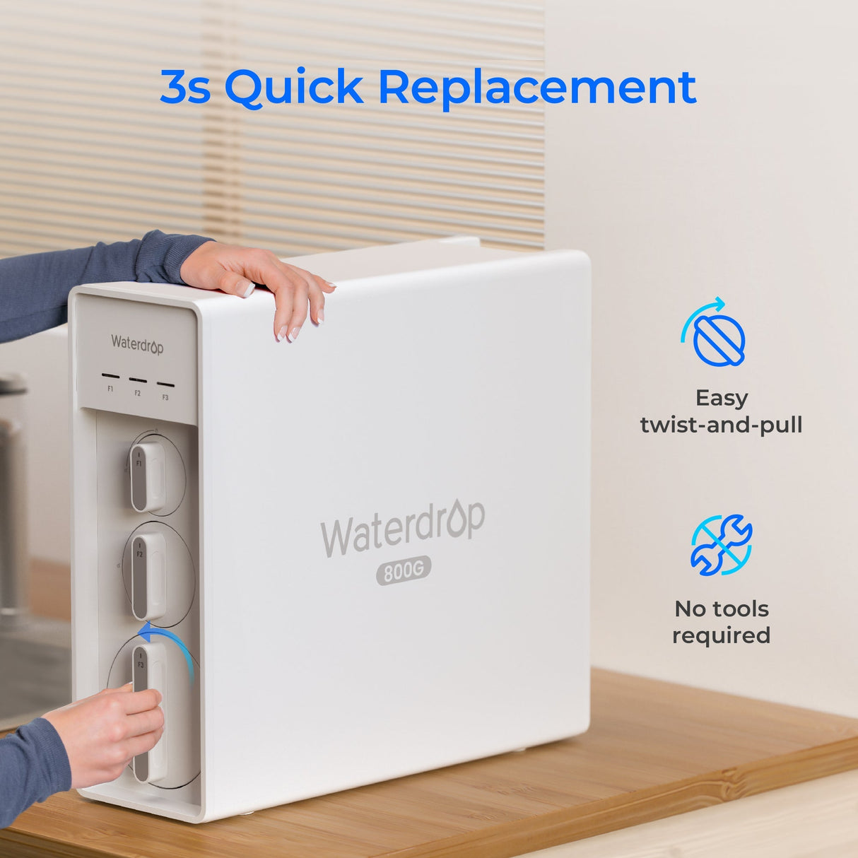 Waterdrop X8 Reverse Osmosis System Filter SKU WD-X8-F3